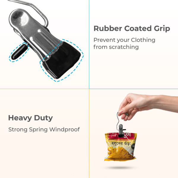 Multi-Purpose Stainless Steel Hanging Clips with Hooks |🔥Flat 50% Savings🔥