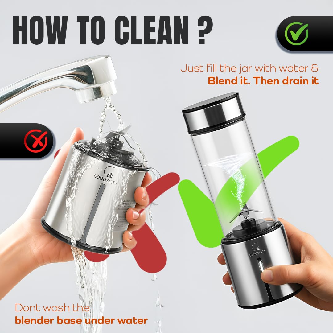 Portable Rechargeable Glass Smoothie Blender