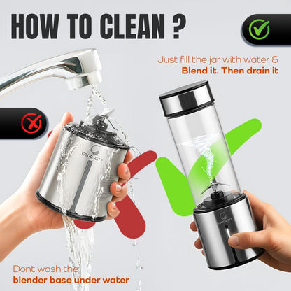 Portable Rechargeable Glass Smoothie Blender