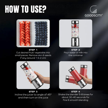 Portable Rechargeable Glass Smoothie Blender