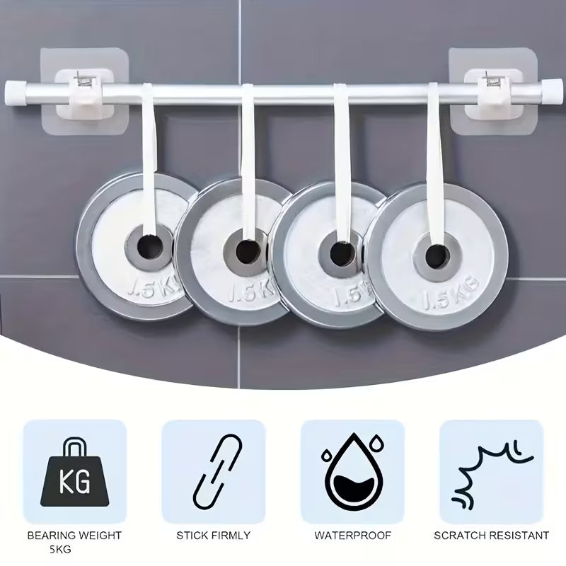 Drill Free Curtain Rod Holder Hooks |🔥FLAT 50% SAVINGS🔥